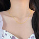 BMOI Old Phoenix 999 Gold Pure Gold Chain Snake Bone Chain Women's Fashion Versatile 18K Gold Necklace Single Chain Pendant Water Wave Bead Chain 45cm Long Same Style