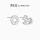 Chao Acer, get rich immediately, zodiac platinum earrings pt950 earrings, year of the horse, animal year gift, price: one pair, labor cost 230 yuan, 2.1 grams