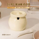 Ceramic lard jar, high temperature resistant household food grade chili oil jar, special kitchen seasoning jar for spicy food, 300ml milk white + lid + spoon, food grade