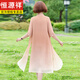 Hengyuanxiang fette Mutter Sommer Cheongsam Kleid Sommerchiffon Rock großer Größe 2025 Frauen im mittleren Alter Sommertemperament 6628 Schwarz 2xl empfohlen 115-125jin [Jin gleich 0,5 kg]