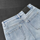 MeiYANG (MEIYANG) Xiaguo No. 4 denim shorts, extra-deep orchid-small texture A-line casual pants, light blue M