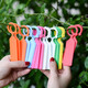 Gardening label insert tag waterproof ring buckle plant listing identification card plastic thickened succulent small label tool 20 white hanging labels