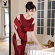 Playboy (PLAYBOY) burgundy evening dress 2025 new women's light luxury sleeveless dress temperament sequin temperament fishtail dress burgundy M