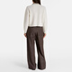 Brunello Cucinelli Logo羊绒绞花针织Polo衫式毛衣 P01083479 白色 XXS CN 155/80