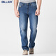 Milliarden Sommerjeans Herren-Gerade dünne schnelle trockene, coole Freizeithosen mittelkundig und atmungsaktiv und leicht zu versorgen j19674 674 mittelblau (79 innere Länge) 32 (2,52 Fuß)