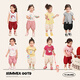 Luson Little O Dad Baby Mädchen Baby Girl Cropped Hosen dünne 2025 Sommer Neue Baby Butthose Rote Moskito-Repellenthose