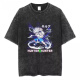 Jiuvia summer hip-hop street cotton t-shirt washing retro Japanese anime full-time hunter Hunter x Hunter trend B1342 washing black S
