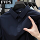 FVPX轻奢高端品牌短袖polo衫男士夏季条纹翻领商务 t恤凉感休闲上衣服 12357深灰色 XL 建议130-145斤