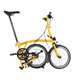 BROMPTON Xiaobu Bicycle C Line 25 new ultra-light and portable 6-speed commuting leisure variable speed folding bicycle men's and women's bicycle Bumblebee Yellow 16 inches low handlebar