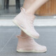 Botas de lluvia para mujeres en verano adultos use el suela gruesa de la moda estudiante de tubo corto de moda botas de lluvia antideslizantes zapatos de goma de la cocina baja