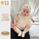 Bon Eve baby summer clothes lace halterneck ins Korean version princess puff sleeves rompers for baby girls one year old full skirt main picture 66
