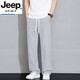 Jeep Spirit Light Luxury High-end Summer Ice Silk Silk Straight Leg Casual Bants для мужского льда.