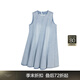 Jnby/jiangnan buyi 25 sommer sommer New Denim Kleid ärmellose runde Hals Baumwollwind Blasen Falten 5p4g11150 958/Denim Hellblau S