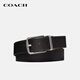 Coach [brand direct supply] Men's classic needle buckle double -sided use of wide version belt black