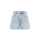 MeiYANG (MEIYANG) Xiaguo No. 4 denim shorts, extra-deep orchid-small texture A-line casual pants, light blue M