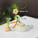 Luminous sachet lotus car hanging keychain mobile phone chain pendant jewelry can be placed with fragrant balls hollow retro pendant [Lightness] Good Luck Lotus-Ruyi No Specifications