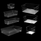 
Yonghuan desktop storage box kitchen drawer built-in partition transparent narrow strips rectangular work station 4877 side U transparent basket medium length PT high transparent
