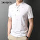 KAISER short-sleeved T-shirt men's mulberry silk summer lapel top KS5012 bleached 180/96A