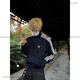 Adidas Adidas Clover 2025 summer classic hidden blue striped stand collar jacket IR9893 IR9893 Navy blue_guaranteed authentic L