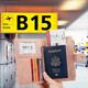Jiaojing Anti-theft Wallet Integrated Passport Clip Document Storage Air Tickets Multi-function Travel Passport Pack U Pink [Anti-theft Brush]