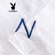 
Playboy (PLAYBOY) men's high-end linen shirt summer trendy brand thin cotton linen top men's casual short-sleeved T-shirt summer clothes yunyi-9711 white M