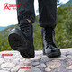 Strongman men's boots, double density combat boots, Jihua 3515 workwear wear-resistant leather boots, outdoor military fan training boots, black 41