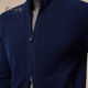Ordos 1980 Autumn and Winter Pure Cashmere Half Turtle Collar Zipper Cardigan Navy Blue-25 2XL 185/104A