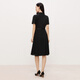 
Kelai Tier Kelai Tier 2025 summer new acetate classic shirt collar waist business dress for women black M