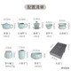Haofeng 2025 new complete set of Ru kiln tea set household tea making set full set of tea pots and cups to send as souvenirs