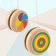 Mai Yi Traditional Wooden Children's Yoyo Primary School Student Yoyo Toy Yoyo Small Gifts for Outdoor Boys and Girls Solid Wood Yoyo 2-Piece Set (Rainbow + Windmill)