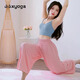 Shuangxiu Yoga Wear Suit for Women 2025 New Dance Rhythm Zen Loose Pilates Sports Fitness Training Suit Summer Thin Gray Blue Top + Pink Pants Suit S 80-100