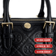 汤丽柏琦（Tory Burch）品牌徽标可拆卸肩带 皮革 酒桶包单肩斜挎手提包 女款 黑色时尚轻 基础装(包+防尘袋)