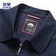 ROMON executive jacket men's coat men's autumn business casual seamless lapel middle-aged and elderly dad wear 507 navy XL