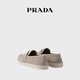 PRADA/Prada Gift Men's Triangle Logo Decorated Cow Leather Loafers Shoes Cloud Gray 41 (7)