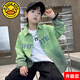 G.duck boys' shirt long-sleeved spring and autumn 2026 new big children's gradient boys' spring children's spring shirt jacket green (upgraded) 170 cm