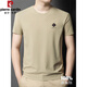 Pier Cardin Mulberry Silk Camiseta de manga corta para hombres Summer New Round Color sólido Versátil Camiseta informal de gran tamaño 13578 L 170 [recomendado 120-140Jin [Jin iguala 0.5 kg]]]