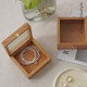 Cherry wood jewelry storage box jewelry box small glass lid jewelry box necklace bracelet exquisite medal solid wood box Jasmine-green lining cloth transparent glass North American cherry