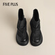 Cinq sandales plus selles épaisses pour les femmes 2025 Été Nouvelle sandales polyvalentes en masse respirante Boots en filet accrus Boots courts noir 36