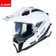 LS2 Carbon Faser Off-Road-Zughelm-Motorradhelm-Motorrad-Motorrad-Helm Full Helm Vier Jahreszeiten Atmungsfreie Doppellinsen MX701 Glasfasermodell-weißer Sommer-Eis-Seiden-Kopf Cover XL (Empfohlen 58-59 cm)
