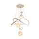 Restaurant Kronleuchter moderner einfacher Esszimmer Esstisch Lampe Bar Internet Promi Schlafzimmer Kronleuchter Verstellbares Neue Zhongshan Lampe 12099y Weiß 50 cm Durchmesser-Drei Farben ohne Stange