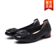 Hot-air mai spring and summer middle-aged women's leather shoes genuine leather comfortable mother's shoes shallow mouth low heel single shoes thick heel medium heel round toe women's shoes off white women's shoes that don't get tired of walking for a long time 6626 37