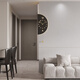 Psyche 2025 New Modern Simple Living Room Corner Double-Sided Wall Clock Home Silent Corner Clock Restaurant Clock Wall Wall Large + Voice Control Lamp + Swing Qiancheng Mobai