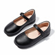 Balachi children's shoes girls single-lining leather shoes spring and autumn matte performance shoes girls stage performance shoes BL3313 black 38