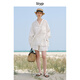 
Original travel products ltyp imported from France 100% linen literary shorts white loose drawstring casual shorts for women Crescent white (expected to ship in 10-15 days) M
