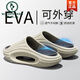 Woodpecker Slippers for men wearing 2025 new summer anti-slip anti-odor sports heightened sandals thick-soled outdoor black cafe [store manager] a 40-41 [standard code]