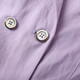 
Fiber Show [Intellect and capable temperament Lacele Suit Jacket] Large size women's fat mm2025 summer new style 2694 purple 4XL