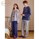 Gukoo Couple Pajamas Spring and Autumn Women's New Pajamas Disney Cotton Men's Home Clothes Set Can Be Weared Out C Denim Blue Couples Home Clothes L Women