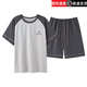 BOZHIXING 2025 NEUER SOMMER SOMMER MEN MEN VERIRTE KOMBELEED PYJAMAS FÜR JENSAGER DER HAUS KLEINE FÜR MEN HDE-9928 L
