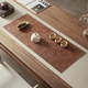 Yihutea (YIHUTEA) Yihutea leather tea mat tea towel tea table pad dry bubble table household light luxury new waterproof tea mat Kung Fu tea set large leather tea mat 33*80cm