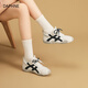 
Daphne double-lace-up thick sole height-enhancing 4CM German training shoes for women 2025 autumn new couple shoes non-slip and durable versatile shoes off-white 37